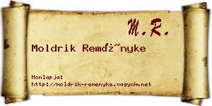 Moldrik Reményke névjegykártya